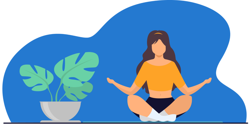 woman meditating